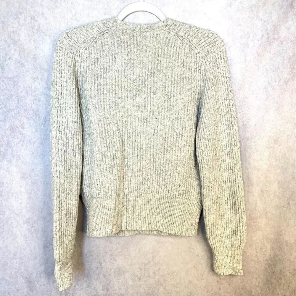 Michael Stars Laurel Sweater Womens XS Petite Gray Wool Sequins V Neck $198 NEW!